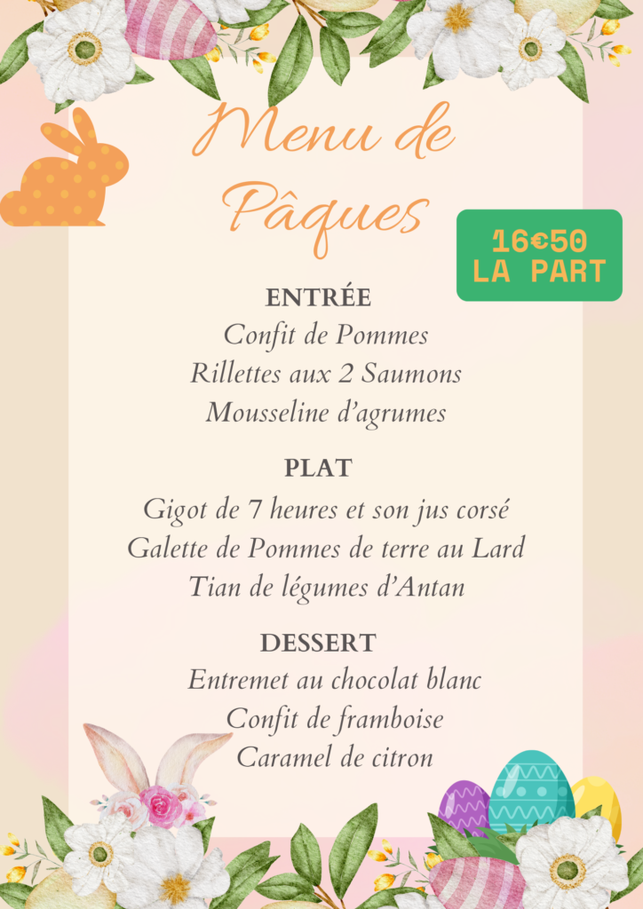 Menu de paques